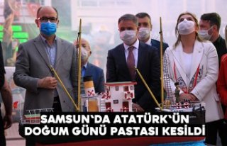 Samsun'da Atatürk'ün doğum günü pastası...