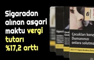 Sigaradan alınan asgari maktu vergi tutarı %17,2...