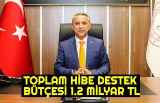 TOPLAM HİBE DESTEK BÜTÇESİ 1.2 MİLYAR TL