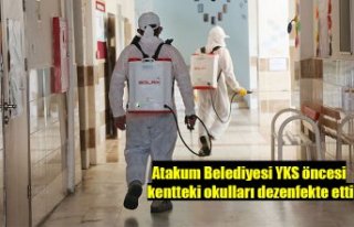 Atakum Belediyesi YKS öncesi kentteki okulları dezenfekte...