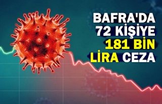 BAFRA'DA 72 KİŞİYE 181 BİN LİRA CEZA