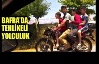 BAFRA’DA TEHLİKELİ YOLCULUK