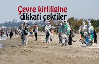 Çevre kirliliğine dikkati çektiler