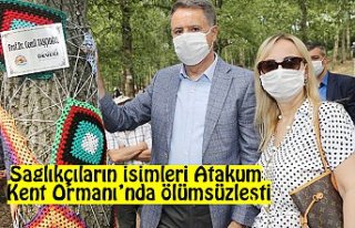 Sağlıkçıların isimleri Atakum Kent Ormanı’nda...