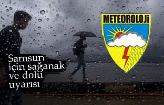 Samsun için sağanak ve dolu uyarısı