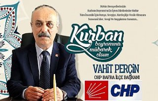 Başkan Perçin'den Kurban Bayramı mesajı