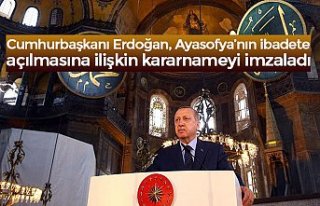 Cumhurbaşkanı Erdoğan, Ayasofya’nın ibadete...
