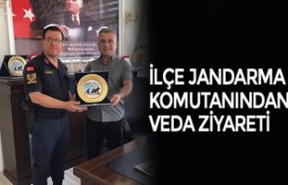 İLÇE JANDARMA KOMUTANINDAN VEDA ZİYARETİ