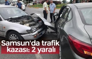 Samsun'da trafik kazası: 2 yaralı