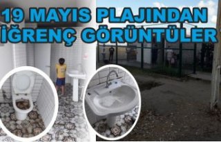 19 Mayıs  Plajında iğrenç  görüntüler!