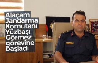 Alaçam Jandarma Komutanı Yüzbaşı Görmez görevine...
