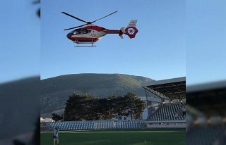 Amasya'da ambulans helikopter 7 günlük bebek için...