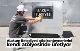 Atakum Belediyesi çöp konteynerlerini kendi atölyesinde...