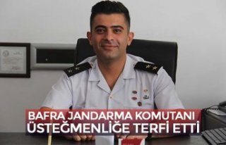 BAFRA JANDARMA KOMUTANI ÜSTEĞMENLİĞE TERFİ ETTİ