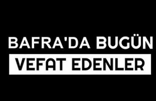 Bafra'da Vefat Edenler