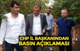 CHP İL BAŞKANINDAN BASIN AÇIKLAMASI
