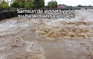Samsun'da şiddetli yağış su baskınlarına...