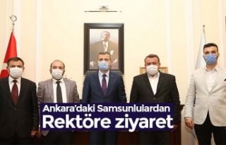 Ankara’daki Samsunlulardan Rektöre ziyaret