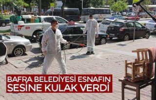 BAFRA BELEDİYESİ ESNAFIN SESİNE KULAK VERDİ