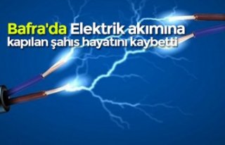 Bafra'da Elektrik akımına kapılan şahıs...