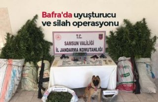 Bafra'da uyuşturucu ve silah operasyonu