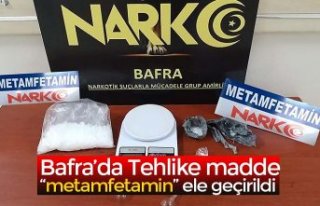 Bafra’da Tehlike madde “metamfetamin” ele geçirildi