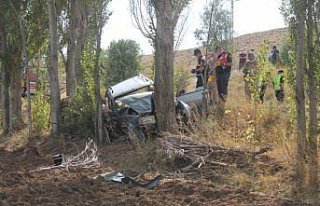 Bayburt'ta otomobil ağaçlara çarptı: 1 ölü,...