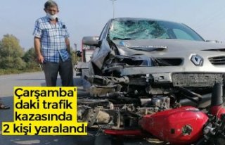 Çarşamba'daki trafik kazasında 2 kişi yaralandı