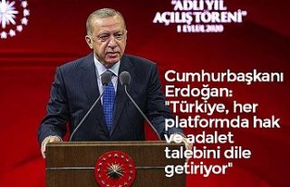 Cumhurbaşkanı Erdoğan: "Türkiye, her platformda...