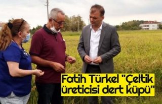 Fatih Türkel "Çeltik üreticisi dert küpü"