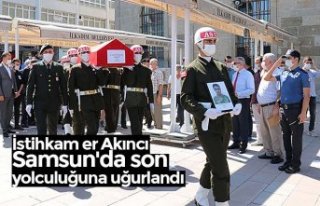 İstihkam er Akıncı Samsun'da son yolculuğuna...