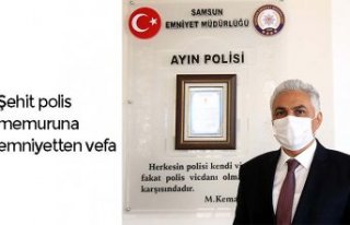 Şehit polis memuruna emniyetten vefa