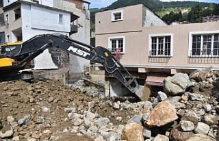 Selin büyük hasara yol açtığı Dereli ilçesinde...