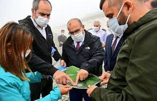 Trabzon'da Harmantepe Şehitliği'nde çevre düzenleme...