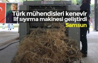 Türk mühendisleri kenevir lif sıyırma makinesi...