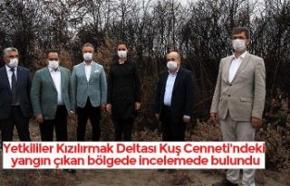 Yetkililer Kızılırmak Deltası Kuş Cenneti'ndeki...