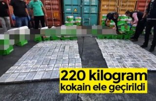 220 kilogram kokain ele geçirildi
