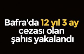 Bafra'da 12 yıl 3 ay cezası olan şahıs yakalandı