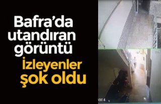 Bafra’da utandıran görüntü