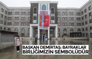 BAŞKAN DEMİRTAŞ; BAYRAKLAR BİRLİĞİMİZİN SEMBOLÜDÜR