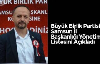 Büyük Birlik Partisi Samsun İl Başkanlığı Yönetim...