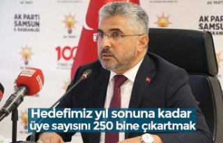 Hedefimiz yıl sonuna kadar üye sayısını 250 bine...