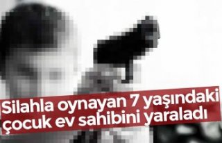 Silahla oynayan 7 yaşındaki çocuk ev sahibini yaraladı