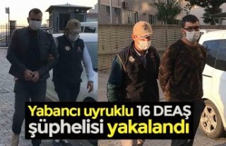 Yabancı uyruklu 16 DEAŞ şüphelisi yakalandı