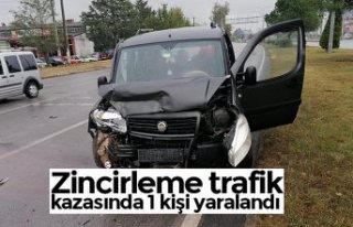 Zincirleme trafik kazasında 1 kişi yaralandı