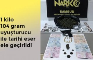 1 kilo 104 gram uyuşturucu ile tarihi eser ele geçirildi