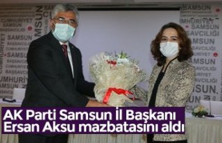 AK Parti Samsun İl Başkanı Ersan Aksu mazbatasını...