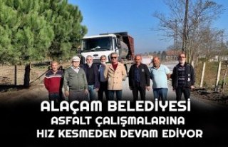 ALAÇAM BELEDİYESİ ASFALT ÇALIŞMALARINA HIZ KESMEDEN...