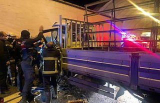 Artvin'de tır ile kamyonet çarpıştı: 2 yaralı