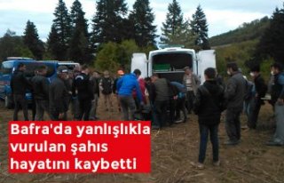 Bafra'da yanlışlıkla vurulan şahıs hayatını...